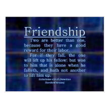 Ecclesiastes 4:9-10 postcards