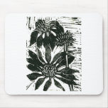 Echinacea - block print mousepads