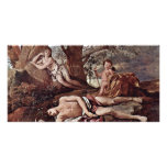 Echo And Narcissus By Poussin Nicolas photo cards