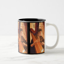"Echo of Angels" Harp Player Watercolor Mug