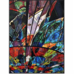 Eclectic faux stain glass effect abstract art photo sculptures