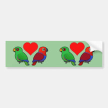 Eclectus Parrot Love Bumper Stickers