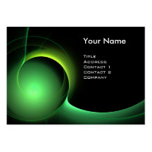 ECLIPSE MONOGRAM Vibrant black green Business Card Template