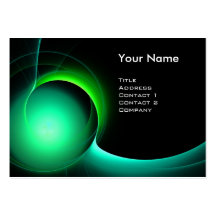 ECLIPSE MONOGRAM Vibrant black green Business Cards