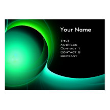 ECLIPSE MONOGRAM Vibrant black green Business Card Template
