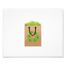 eco brown shopping bag grass recycle.png photo