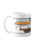 Eco Car Sail Boat Orange mugs