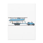 Eco Car Sail Boat Postcard