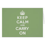 Eco Green Keep Calm and Carry On cards