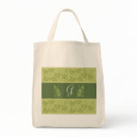 Eco Green Monogram Grocery Tote bags