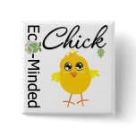 Eco-Minded Chick buttons