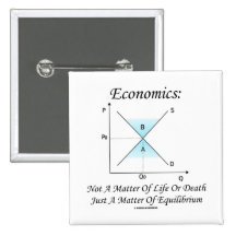 Economics Not Matter Of Life Or Death Equilibrium Pinback Buttons