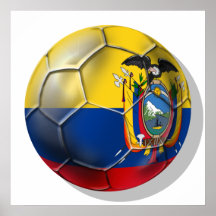 Ecuador Elt Tri soccer futbol ball gifts Poster