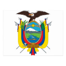 ecuador emblem postcards