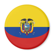 Ecuador Fisheye Flag Magnet