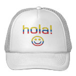 Ecuadorian Gifts : Hello / Hola + Smiley Face Trucker Hat