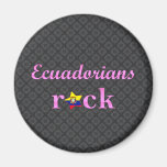 Ecuadorians Rock - Cute Pink Fridge Magnet
