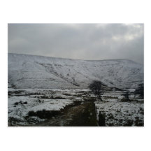 Edale in Winter, Peak District postcard