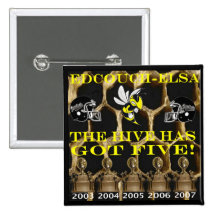 Edcouch-Elsa 5x District Champs Pinback Buttons