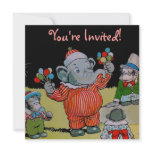 Eddie Elephant Having A Party invitations
