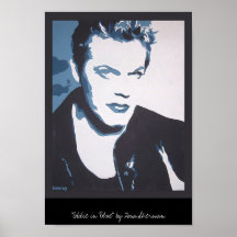 Eddie in blue print