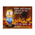 Eddie Wakes Up in Hell postcards