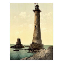 Eddystone Lighthouse, Plymouth, England classic Ph Postcard