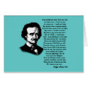 Edgar Allan Poe Poem ALONE cards