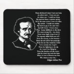 Edgar Allan Poe Poem ALONE mousepads
