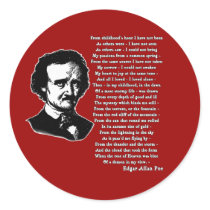 Edgar Allan Poe Poem ALONE Stickers