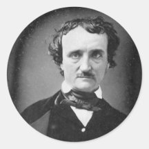 Edgar Allan Poe ~ Portrait 1849 Round Sticker