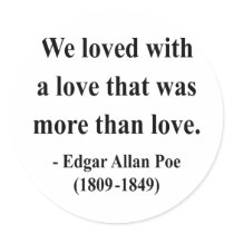 Edgar Allen Poe Quote 12a Round Stickers