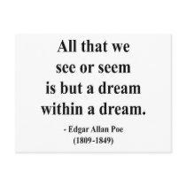 Edgar Allen Poe Quote 1a Postcards