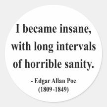 Edgar Allen Poe Quote 2a Stickers