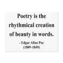 Edgar Allen Poe Quote 5a Postcard