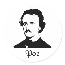 Edgar Allen Poe Round Stickers