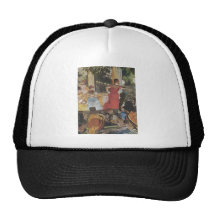 Edgar Degas - 1876-77 Cafe Concert Woman Red Dress Trucker Hat