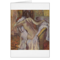 Edgar Degas - After Bath to Dry Wife nude 1896-98 Greeting Cards