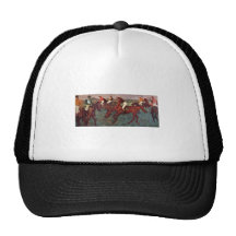 Edgar Degas - Before Start Jockeys Train 1883-90 Mesh Hat