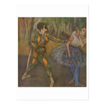 Edgar Degas - Harlequin & Colombine 1884 Post Card