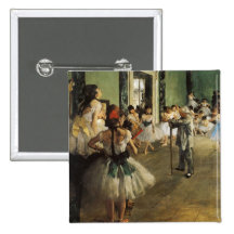 Edgar Degas La Classe de Danse Pinback Buttons