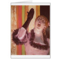 Edgar Degas - Singer with Glove 1878 Woman Flower cards