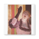 Edgar Degas - Singer with Glove 1878 Woman Flower magnets