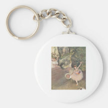 Edgar Degas Star of Ballet w/ Flowers 1878 pastel Keychain