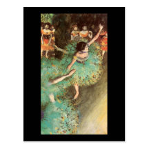 Edgar Degas The Green Dancer Post Cards