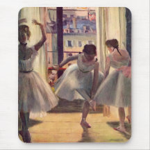 Edgar Degas - Three dancers in a practice room Mousepads