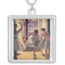 Edgar Degas - Three dancers in a practice room Pendant
