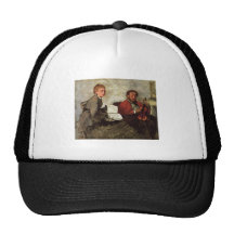 Edgar Degas - Voilinist & woman w/ music book 1879 Mesh Hats