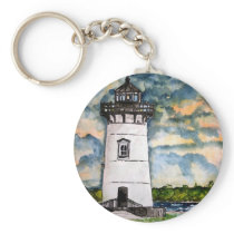 Edgartown Lighthouse Marthas Vineyard Keychain