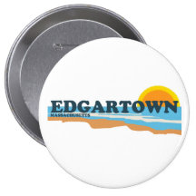 Edgartown MA - Beach Design. Pinback Buttons